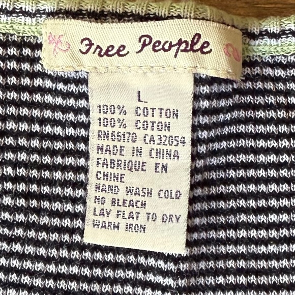 Vintage Free People Striped Cropped Sweater Tank - Picture 7 of 9